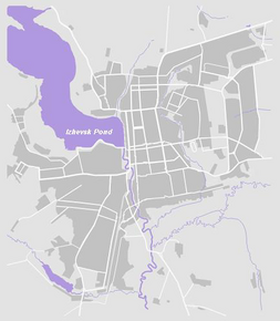 Poziția localității Ijevsk