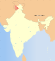 भारतक मानचित्र पर जम्मू एवं कश्मीर अङ्कित