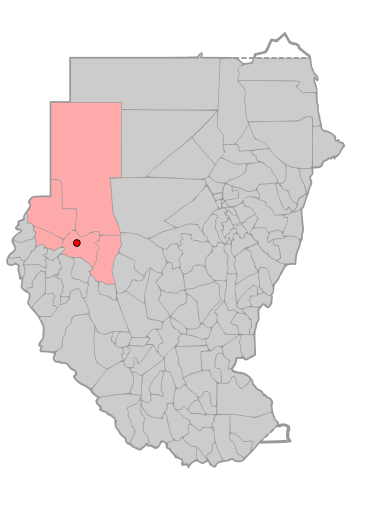 Situo de Al Faŝir sur mapo de Sudano