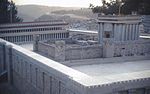דגם של בית המקדש השני (בניין הורדוס). צולם במלון הולילנד שבירושלים. הדגם הועבר למוזיאון ישראל