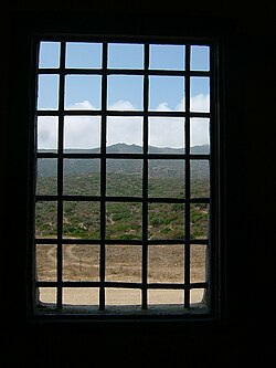 Vista da una grata del carcere dell'Asinara.jpg
