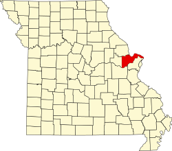 Karte von Saint Charles County innerhalb von Missouri
