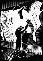 Thumbnail for File:A Prayer for Unity Abraham Lincoln Biography in Woodcuts 1933 Charles Turzak.jpg