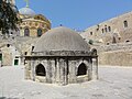 Dome of the chapel, opening at the Ethiopian monastery of Deir es-Sultan on the roof of the Church of the Holy Sepulchre, Jerusalem.