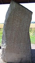 Runenstein von Rök, Östergötland, Schweden, 800 n. Chr., Vorderseite