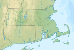 Location of Lake Chaubunagungamaug in Massachusetts, USA.