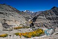 14. Shila falu a Tsarap folyó jobb partján (Zanszkár, Ladak, India). A falut (3590 m tengerszint feletti magasság) őszi színekben pompázó nyírfaligetek veszik körül (javítás)/(csere)
