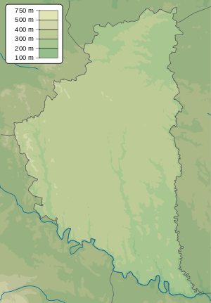 Гусятинське відслонення силуру. Карта розташування: Тернопільська область