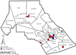 Kaart van Clinton County