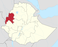 Položaj regije Benišangul-Gumuz na karti Etiopije