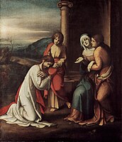 Correggio, provavelmente antes de 1514, Londres, com São João e (?) Maria Madalena.