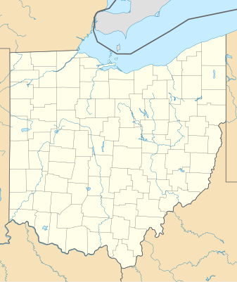 Mapa de localización de Ohio