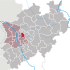 Lage der Stadt Essen in Nordrhein-Westfalen