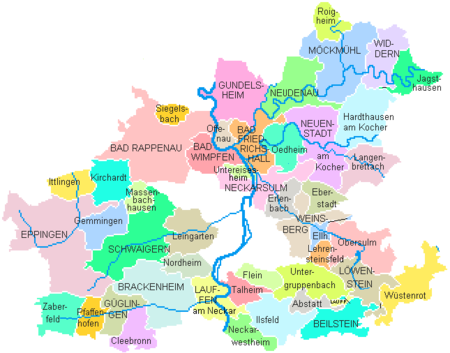 Città e comuni del circondario di Heilbronn