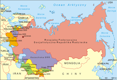 Mapa Związku Socjalistycznych Republik Radzieckich