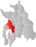 Localisation d'Oslo dans le comté d'Akershus