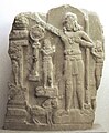 అమారావతి మ్యూజియంలో ఒక చక్రవర్తి శిల్పం 1వ శతాబ్దం