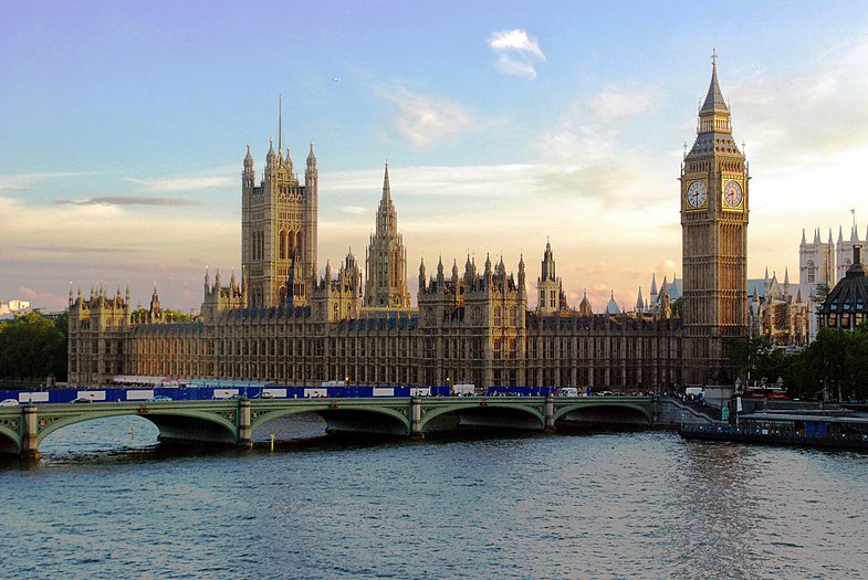 The Palace of Westminster, this iconic iteration of the structure was rebuilt in the mid 1800's after the earlier structure was destroyed by fire.