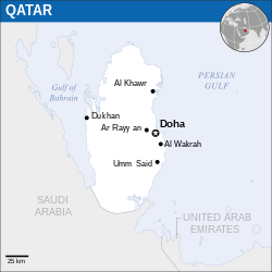 Location of Qatar