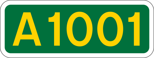 File:UK road A1001.svg