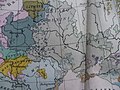 Тэндэнцыйная этнічная карта Еўропы[106], зробленая ў Польшчы. 1927 год. (фрагмент).