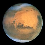 Mars vue par le télescope Hubble en 2001