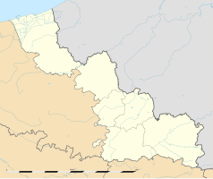 Mapa konturowa Nord, blisko górnej krawiędzi po lewej znajduje się punkt z opisem „Dunkierka”