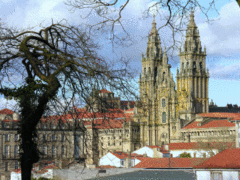 Vistas da catedral de Santiago de Compostela