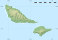 Physical map of Horn Islands (Futuna and Alofi)