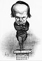 Caricatura lui Victor Hugo, apărută în "Le Charivari" la 20 iulie 1848