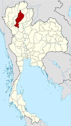 نقشهٔ تایلند و جایگاه استان لامپانگ