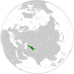 Location o Uzbekistan