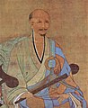 Portrait d' Wuzhun Shifan, 1238, pinture tchinoèse, incre pi couleur su soé