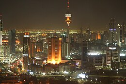 कुवैत शहरमे रात्रिक विहंगम दृश्य