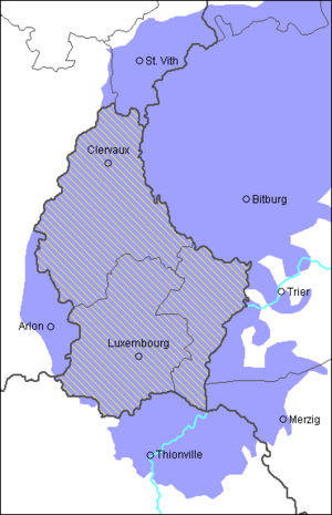 Люксембурзька мова в смузі поширення франкомозельських діалектів