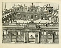 Ганс Вредеман де Вріс. «Палац з галереями в стилі маньєризму», видання 1601 року. Музей Ґетті, бібліотека, США