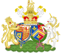 Поєднані герби Вільяма та Кетрін, герцога та герцогині Кембриджських. (2011-2022)