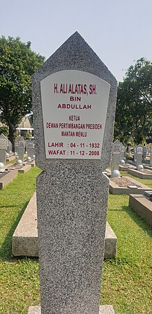 Makam Ali Alatas di Taman Makam Pahlawan Nasional Utama Kalibata