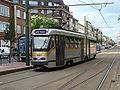 Vella generació de tramvies articulats a Brussel·les, Bèlgica.