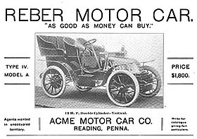 1903 Reber Type IV advertisement