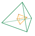 Poliedro dual de um tetraedro