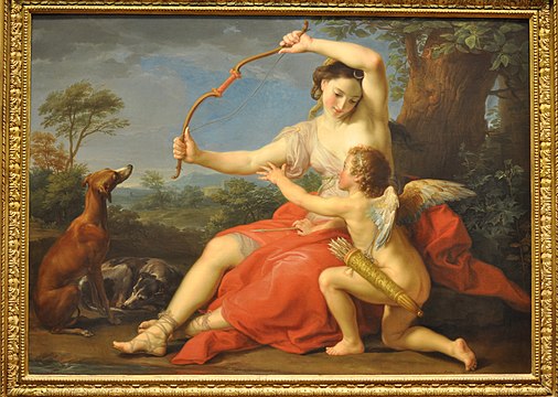 పోంపియో బాటోని చే చిత్రీకరించబడ్ద Diana and Cupid