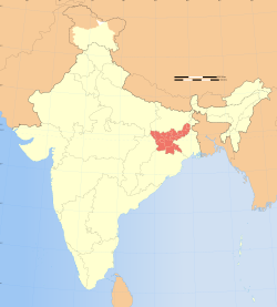 झारखण्डराज्यस्य स्थाननिर्देशः भारते