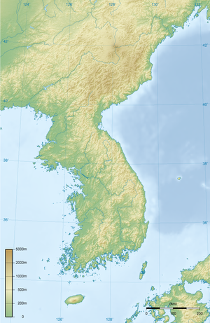 Map of the Korean peninsula