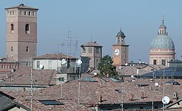 Uitzicht over de daken van Reggio Emilia