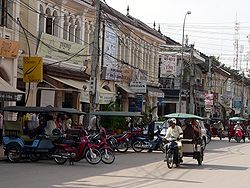 Trung tâm Siem Reap với kiến trúc thuộc địa Pháp.