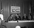 Image 1Walt Disney (left) with his brother Roy O. Disney (right) and then Governor of Florida W. Haydon Burns (center) on November 15, 1965, publicly announcing the creation of Disney World (from Walt Disney World)