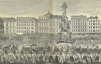 Prozession von Maria Theresia am Wiener Graben am 22. November zum Stephansdom