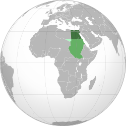 Hijau: Kesultanan Mesir Hijau Cerah: Kondominium Sudan Inggris-Mesir Hijau Terang: Diserahkan ke Libya Italia tahun 1919
