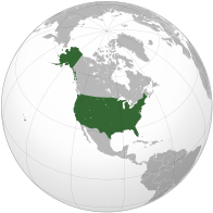 Bản đồ thể hiện vị trí của Hoa Kỳ